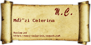 Mázi Celerina névjegykártya
